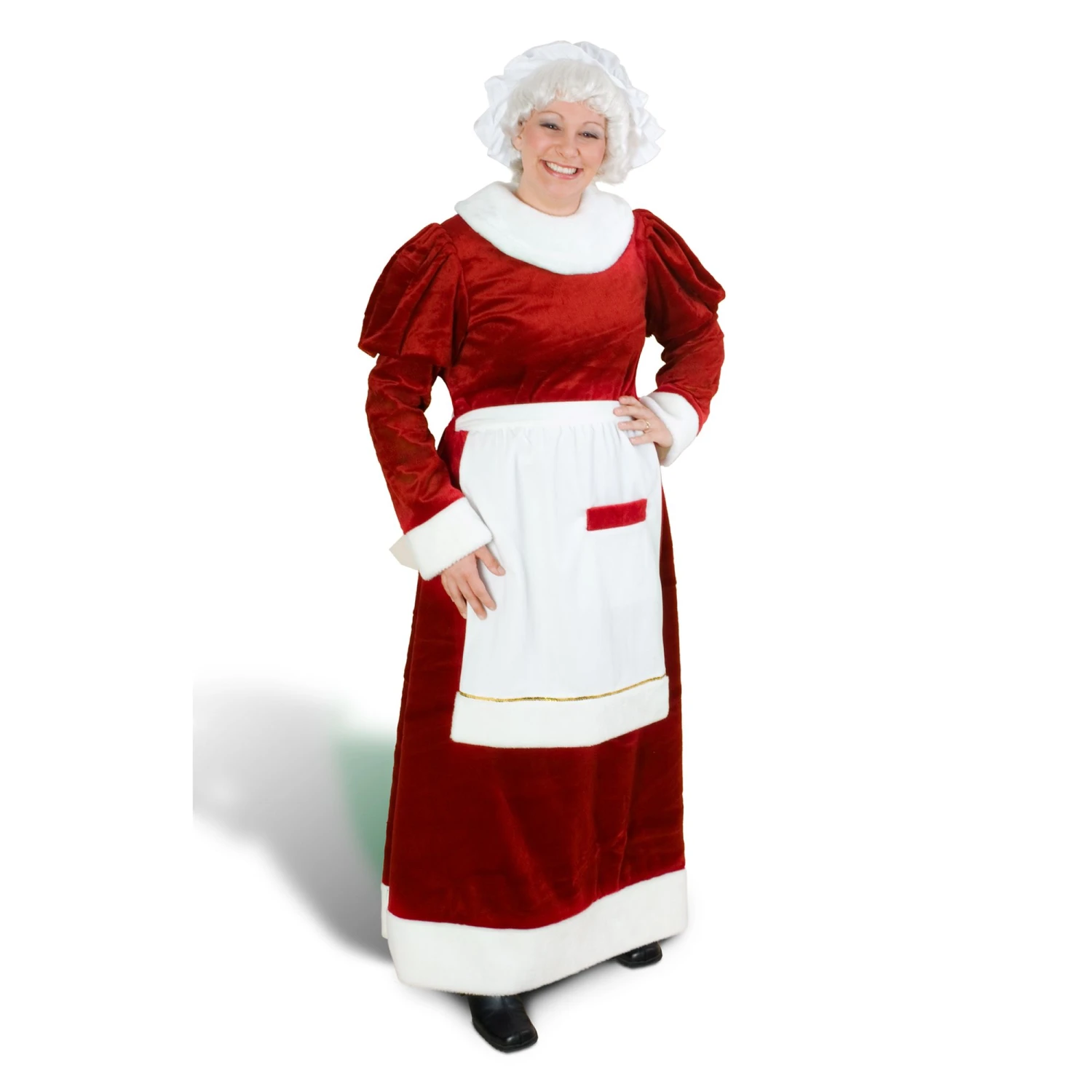 Deluxe Traditional Mrs Santa Claus Costume Small Medium 3 Deluxe Traditional Mrs Santa Claus Costume Small Medium