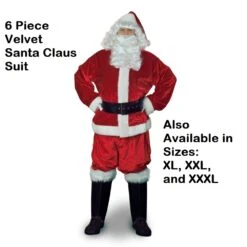 Velvet Santa Claus Suit Extra Large