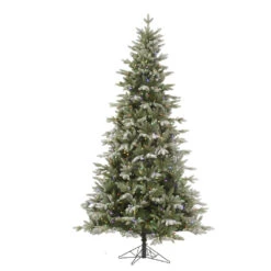 10 Foot Frosted Balsam Fir Artificial Christmas Tree 1450 LED Multi Color Italian Mini Lights
