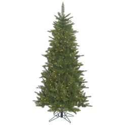 5.5 Foot Slim Durango Spruce Artificial Christmas Tree With 300 Warm White Italian LED Lights.