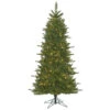 6.5 Foot Slim Durango Spruce Artificial Christmas Tree Featuring 550 Clear DuraLit Lights. -Winter Decor Hub A154066