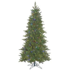 9 Foot Slim Durango Spruce Artificial Christmas Tree - 850 Multi LED Lights