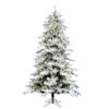 7.5 Foot Flocked York Artificial Christmas Tree 650 DuraLit LED Warm White Multi Color 8 Function Changing Mini Lights -Winter Decor Hub A182377LED8FCEZ20Flocked20York20EZ20DuraLit