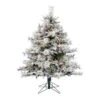 4.5 Foot Flocked Cheshire Artificial Christmas Tree - 300 DuraLit LED Warm White Mini Lights 2 4.5 Foot Flocked Cheshire Artificial Christmas Tree - 300 DuraLit LED Warm White Mini Lights -Winter Decor Hub A190346LED