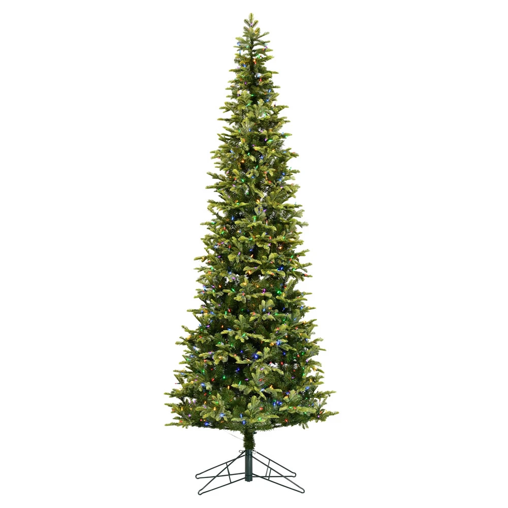 4.5 Foot Belmont Balsam Pencil Fir Artificial Christmas Tree - 150 DuraLit LED Multi Color Mini Lights 3 4.5 Foot Belmont Balsam Pencil Fir Artificial Christmas Tree - 150 DuraLit LED Multi Color Mini Lights