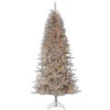 7.5 Foot Platinum Pencil Fir Artificial Christmas Tree - 700 DuraLit LED Warm White Mini Lights 2 7.5 Foot Platinum Pencil Fir Artificial Christmas Tree - 700 DuraLit LED Warm White Mini Lights -Winter Decor Hub A193076LED