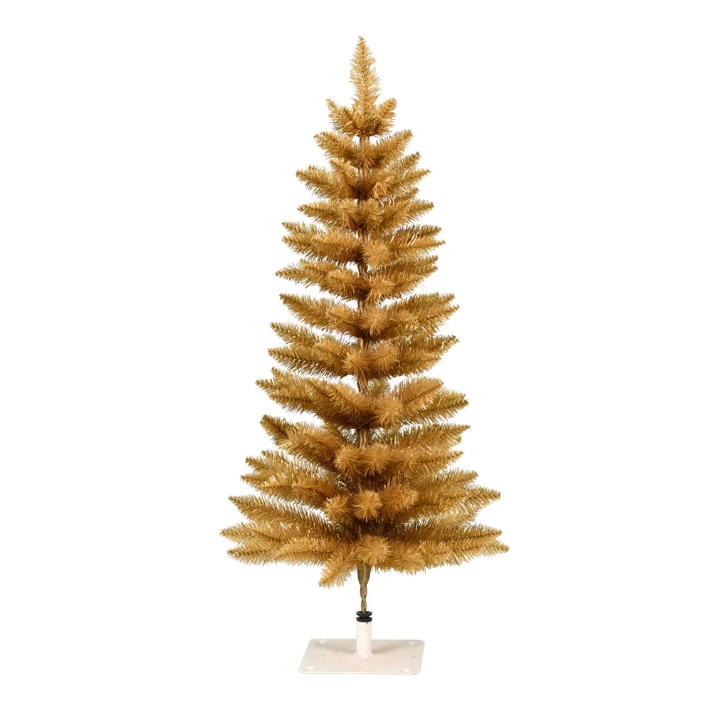 3 Foot Gold Pencil Fir Artificial Christmas Tree Unlit 3 3 Foot Gold Pencil Fir Artificial Christmas Tree Unlit