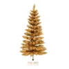 3 Foot Gold Pencil Fir Artificial Christmas Tree - 100 DuraLit LED Warm White Mini Lights -Winter Decor Hub A193231LED