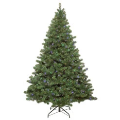 12 Foot Oregon Fir Artificial Christmas Tree - 2400 DuraLit LED Multi Color Italian Mini Lights