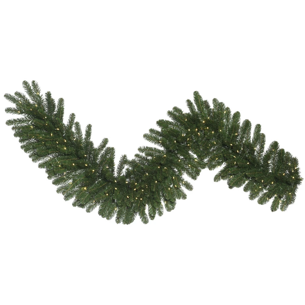 50 Foot Oregon Fir Artificial Christmas Garland - 450 Duralit LED Warm White 5MM Single Mold Lights 3 50 Foot Oregon Fir Artificial Christmas Garland - 450 Duralit LED Warm White 5MM Single Mold Lights