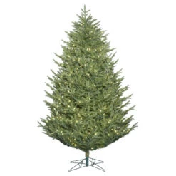 7.5 Foot Full Deluxe Frasier Fir Artificial Christmas Tree 900 DuraLit LED M5 Italian Warm White Mini Lights