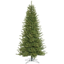 10 Foot Nampa Pine With 1050 Clear DuraLit Lights, Metal Stand