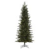 5.5 Foot Hillside Pencil Spruce Artificial Christmas Tree - 200 Duralit LED Warm White Mini Lights