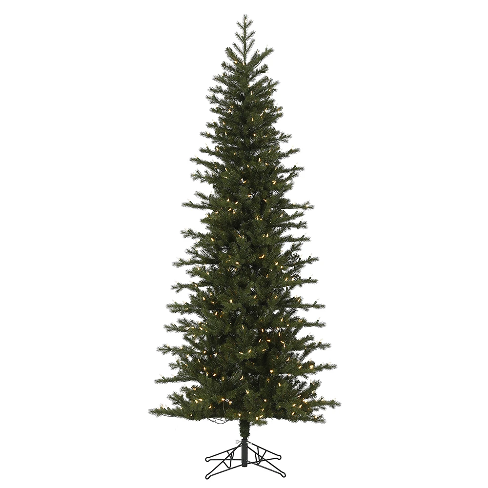 6.5 Foot Hillside Pencil Spruce Artificial Christmas Tree - 300 Duralit LED Warm White Mini Lights 3 6.5 Foot Hillside Pencil Spruce Artificial Christmas Tree - 300 Duralit LED Warm White Mini Lights