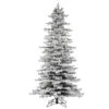 10 Foot Flocked Tilden Spruce Artificial Christmas Tree Unlit -Winter Decor Hub G186085