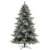 10 Foot Flocked Cayce Pine Artificial Christmas Tree Unlit -Winter Decor Hub G186885