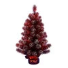 2 Foot Dark Red Tinsel Tabletop Artificial Valentines Day Tree Unlit -Winter Decor Hub G190324