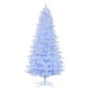 6.5 Foot Shiny White Spruce Artificial Christmas Tree - 1200 Low Voltage LED Twinkle Pure White 3MM Lights -Winter Decor Hub G197566LEDTW