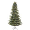 7.5 Foot Oak Frasier Fir Medium Artificial Christmas Tree 700 DuraLit LED M5 Italian Multi Color Mini Lights -Winter Decor Hub K178277LED
