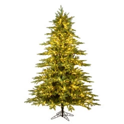 10 Foot Kamas Fraiser Fir Artificial Christmas Tree 2700 Low Voltage LED Warm White 3MM Lights