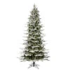 15 Foot Flocked Kamas Fraiser Fir Slim Artificial Christmas Tree Unlit -Winter Decor Hub K185095