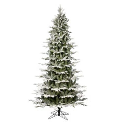 15 Foot Flocked Kamas Fraiser Fir Slim Artificial Christmas Tree Unlit