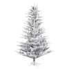 7.5 Foot Flocked Stick Pine Artificial Christmas Tree Unlit 1 7.5 Foot Flocked Stick Pine Artificial Christmas Tree Unlit -Winter Decor Hub K192475
