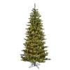 14 Foot Natural Fraser Slim Artificial Christmas Tree - 1800 DuraLit Incandescent Clear Mini Lights -Winter Decor Hub K194096