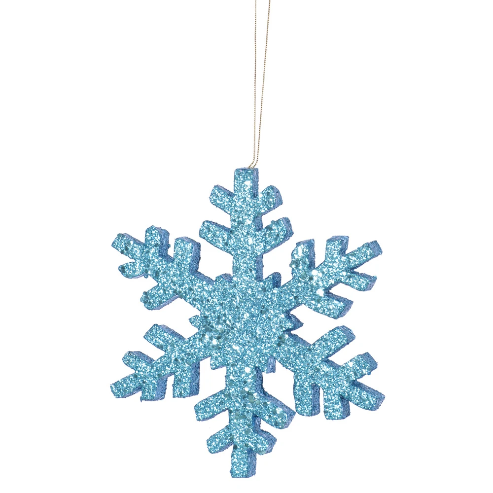 8 Inch Turquoise Outdoor Glitter Snowflake Artificial Christmas Ornament 3 8 Inch Turquoise Outdoor Glitter Snowflake Artificial Christmas Ornament
