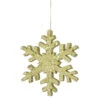 8 Inch Lime Outdoor Glitter Snowflake Artificial Christmas Ornament