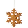 8 Inch Rose Gold Outdoor Glitter Snowflake Artificial Christmas Ornament -Winter Decor Hub L1344581