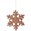18 Inch Copper Outdoor Glitter Snowflake Christmas Ornament -Winter Decor Hub L134688