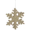 24 Inch Champagne Outdoor Glitter Snowflake Christmas Ornament 2 24 Inch Champagne Outdoor Glitter Snowflake Christmas Ornament -Winter Decor Hub L134711