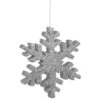 30 Inch Silver Outdoor Glitter Snowflake Christmas Ornament 2 30 Inch Silver Outdoor Glitter Snowflake Christmas Ornament -Winter Decor Hub L134807