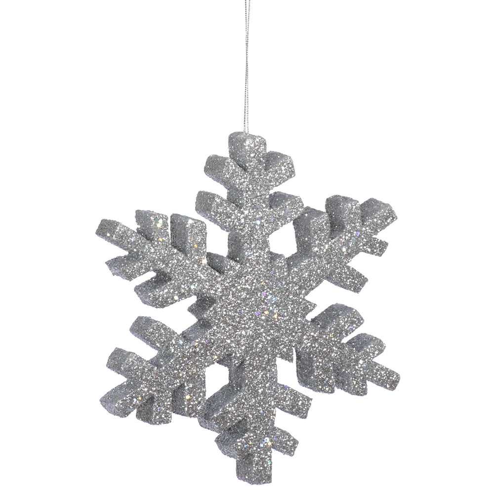 30 Inch Silver Outdoor Glitter Snowflake Christmas Ornament 3 30 Inch Silver Outdoor Glitter Snowflake Christmas Ornament
