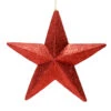 23 Inch Burgundy Glitter Star Christmas Ornament -Winter Decor Hub L180105