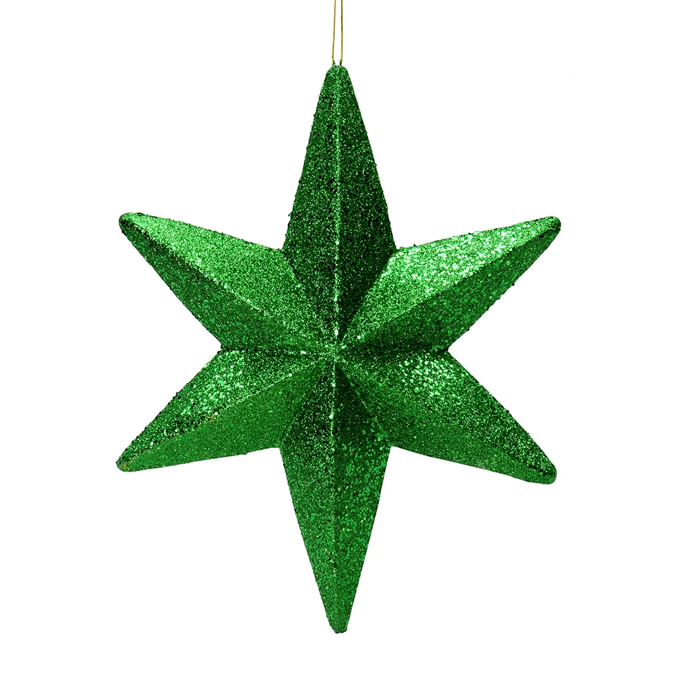 20 Inch Green Glitter Bethleham Star Christmas Ornament 3 20 Inch Green Glitter Bethleham Star Christmas Ornament