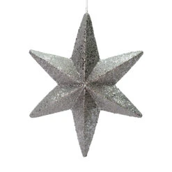 20 Inch Pewter Glitter Bethleham Star Christmas Ornament