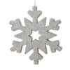 12 Inch Silver Glitter Snowflake Christmas Ornament -Winter Decor Hub L180307