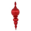 28 Inch Red Shiny Pumpkin Valentines Day Finial Ornament Shatterproof 1 28 Inch Red Shiny Pumpkin Valentines Day Finial Ornament Shatterproof -Winter Decor Hub M162803
