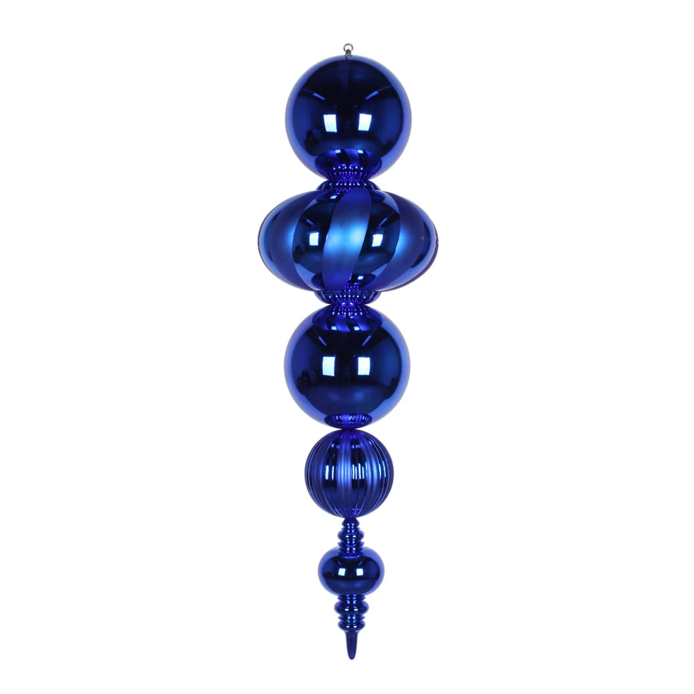 54 Inch Plastic Shatterproof Blue Shiny Matte Finish Finial 3 54 Inch Plastic Shatterproof Blue Shiny Matte Finish Finial