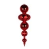 54 Inch Plastic Shatterproof Red Shiny Matte Finish Finial -Winter Decor Hub M165903