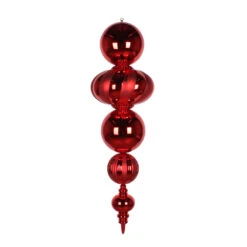 54 Inch Plastic Shatterproof Red Shiny Matte Finish Finial