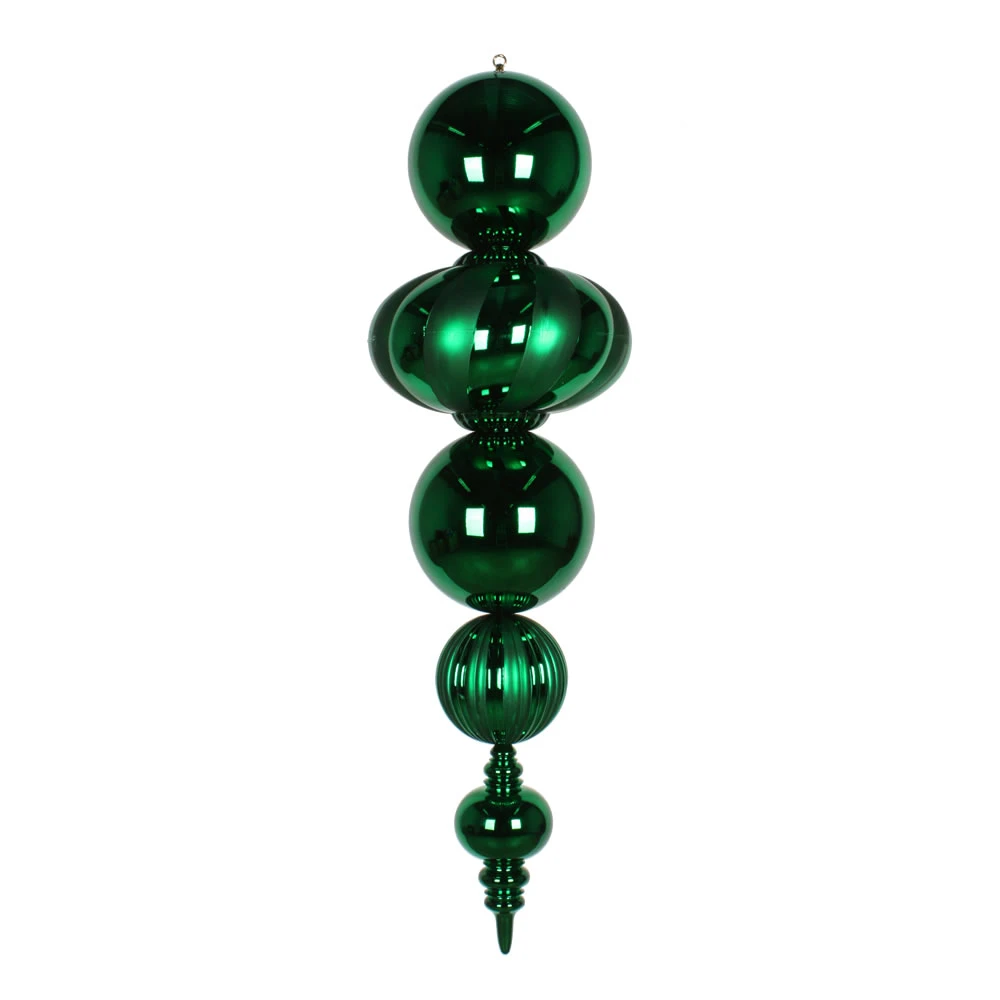 54 Inch Plastic Shatterproof Green Shiny Matte Finish Finial Mardi Gras Ornament 3 54 Inch Plastic Shatterproof Green Shiny Matte Finish Finial Mardi Gras Ornament