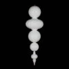 54 Inch Plastic Shatterproof White Shiny Matte Finish Finial 2 54 Inch Plastic Shatterproof White Shiny Matte Finish Finial -Winter Decor Hub M165911