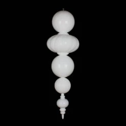 54 Inch Plastic Shatterproof White Shiny Matte Finish Finial