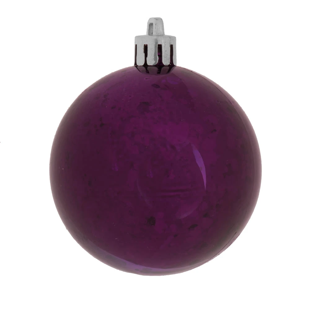 6 Inch Plum Shiny Mercury Round Mardi Gras Ball Ornament Shatterproof 3 6 Inch Plum Shiny Mercury Round Mardi Gras Ball Ornament Shatterproof