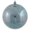 6 Inch Baby Blue Shiny Mercury Christmas Ball Ornament - Set Of 4 -Winter Decor Hub M166532