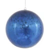 6 Inch Sea Blue Shiny Mercury Christmas Ball Ornament - Set Of 4 -Winter Decor Hub M166562