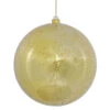 8 Inch Gold Shiny Mercury Mardi Gras Ball Ornament Shatterproof
